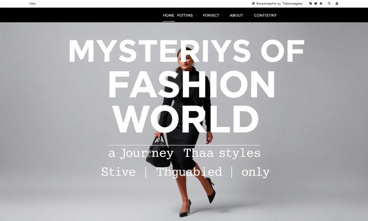 Moda Dünyasının Gizemleri: Stillerin Arasında Yolculuk