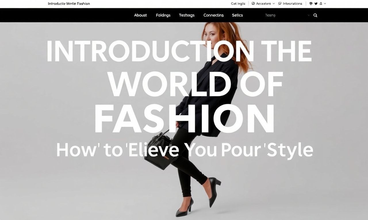 Moda Dünyasına Giriş: Stilinizi Nasıl Yükseltebilirsiniz