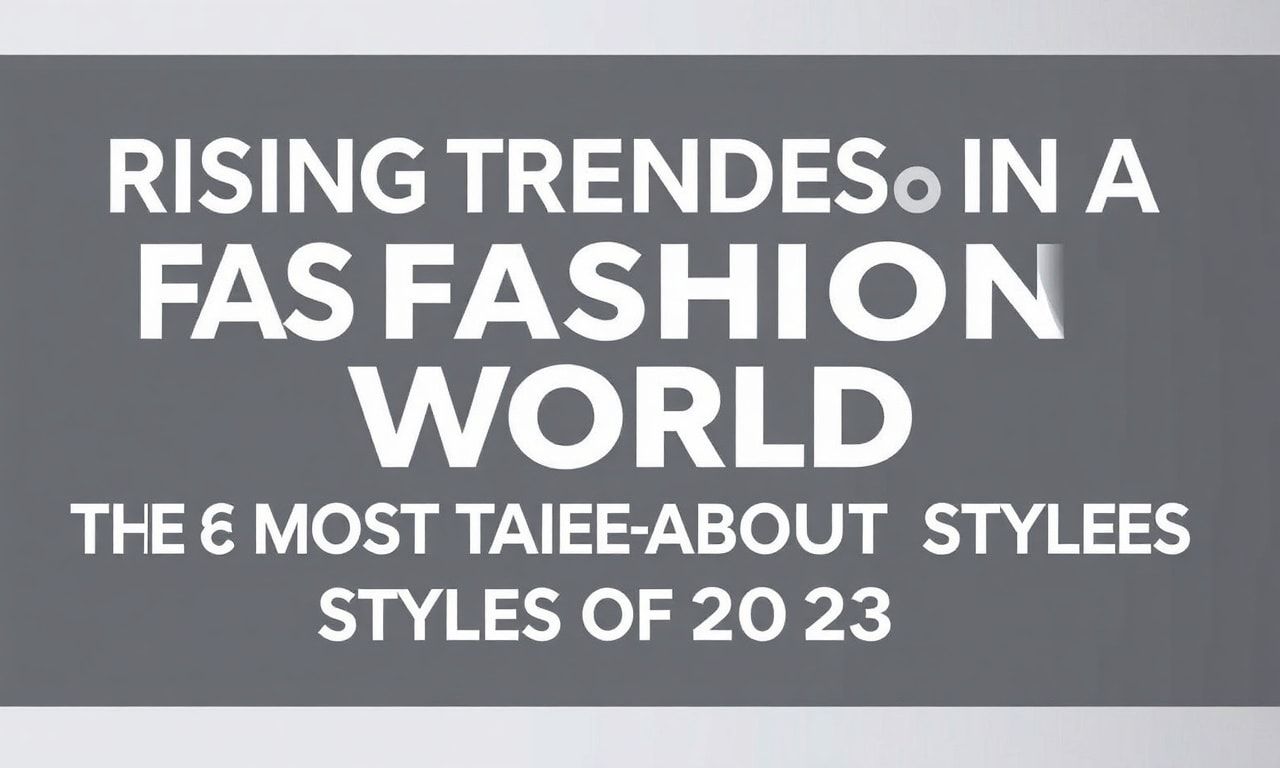 Moda Dünyasında Yükselen Trendler: 2023'ün En Çok Konuşulan Stilleri