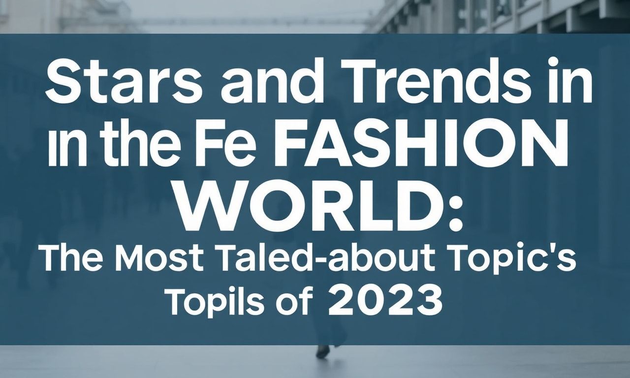 Moda Dünyasında Yıldızlar ve Trendler: 2023'in En Çok Konuşulan Konuları