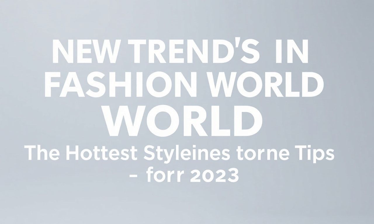 Moda Dünyasında Yeni Trendler: 2023'ün En Çıkış Yapan Stil ve İpucu